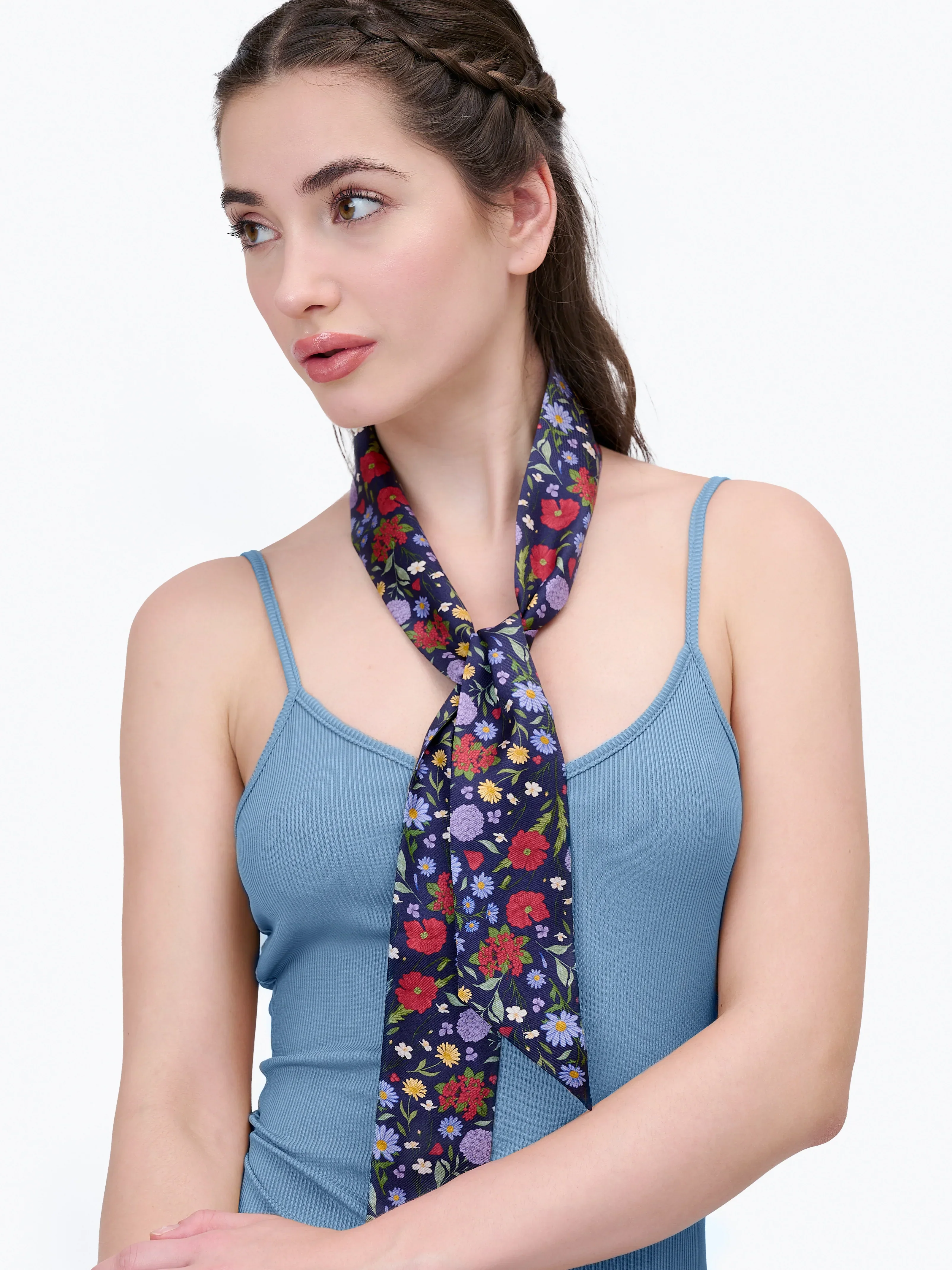STUDIO QILING | Rustic Bloom Silk Bandeau 120 - Image 2