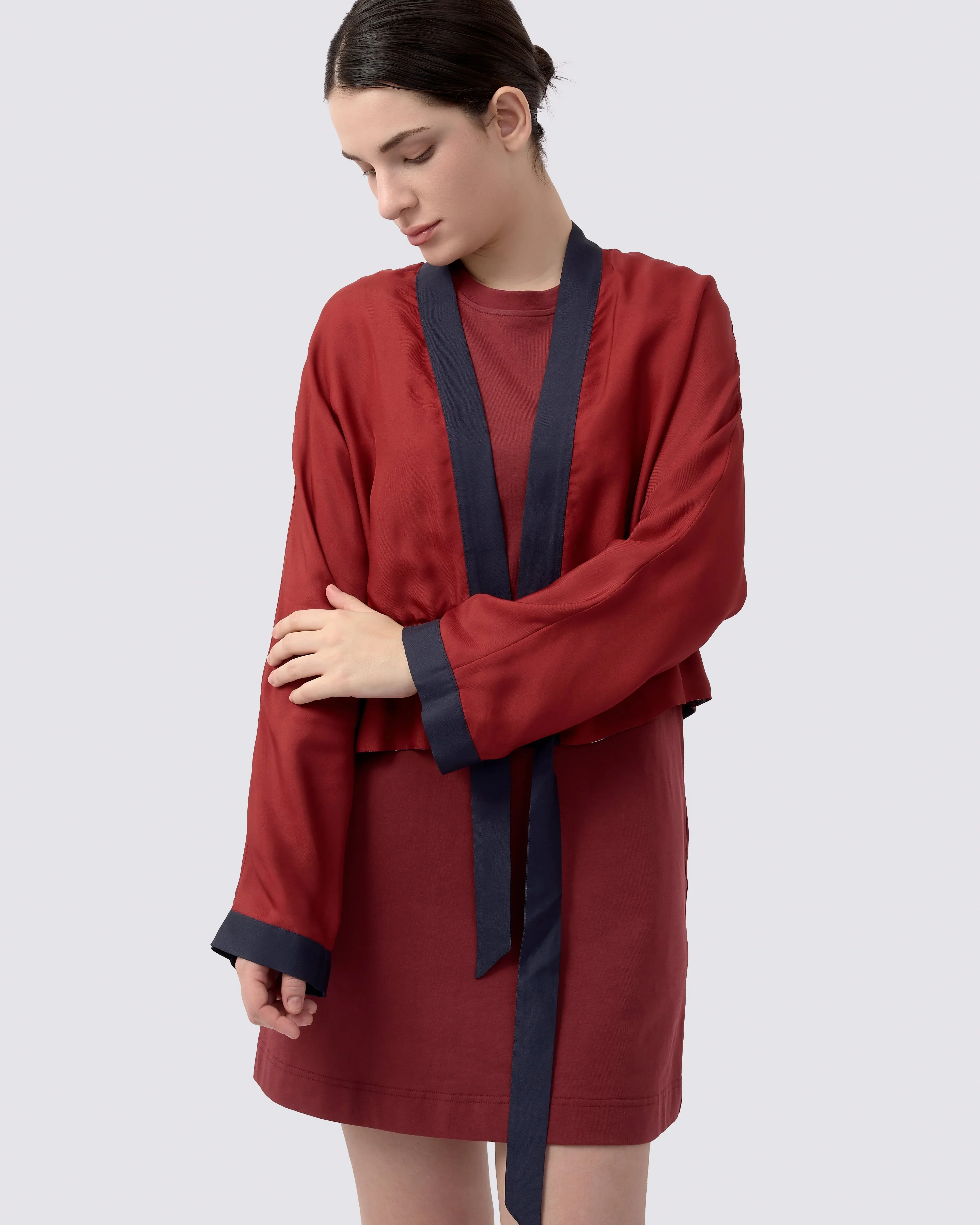STUDIO QILING | Unicorn Midnight Reversible Cropped Kimono - Image 2