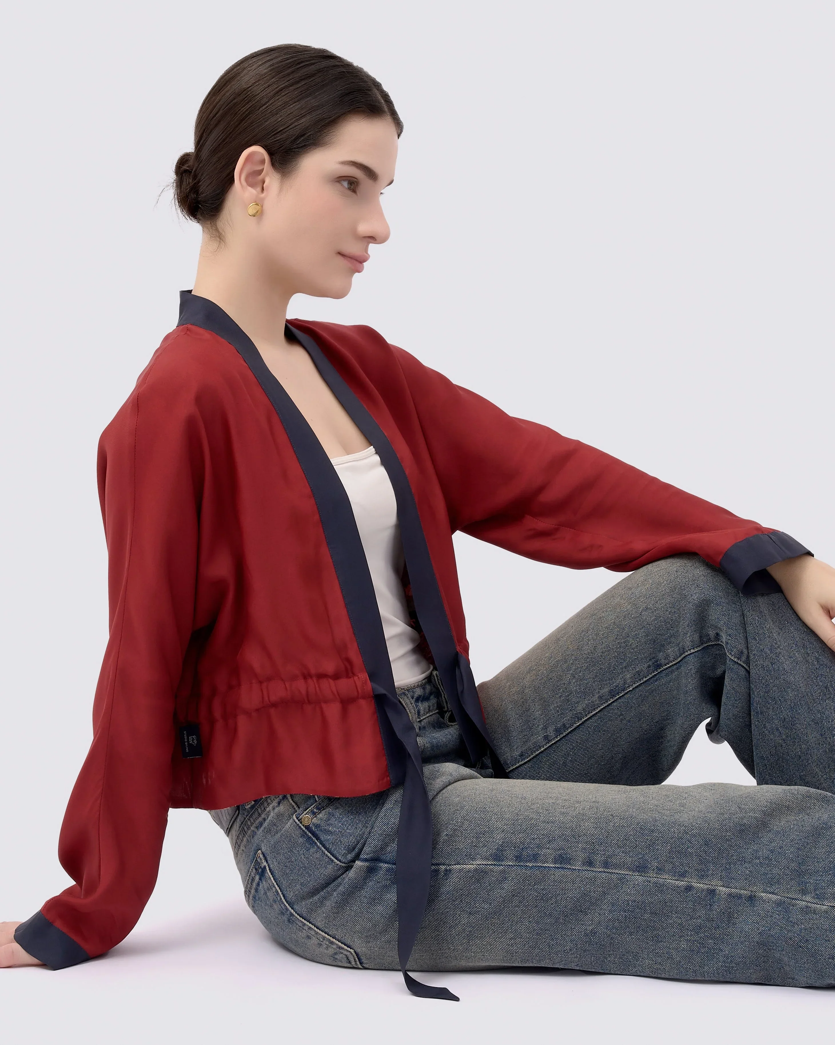 STUDIO QILING | Unicorn Midnight Reversible Cropped Kimono - Image 4