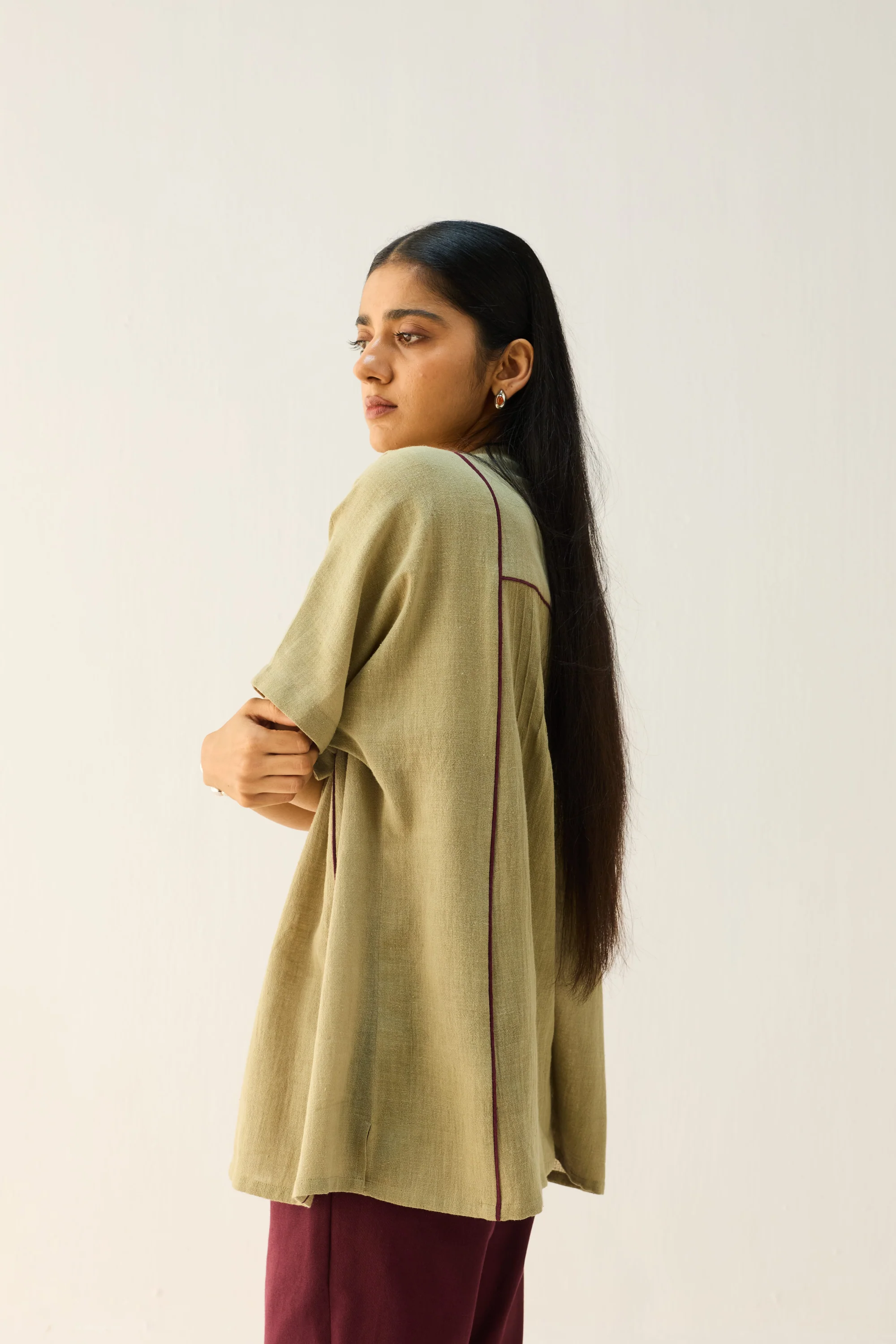 SUI | Bold Heart Handspun Handwoven Organic Cotton Shirt - Image 3