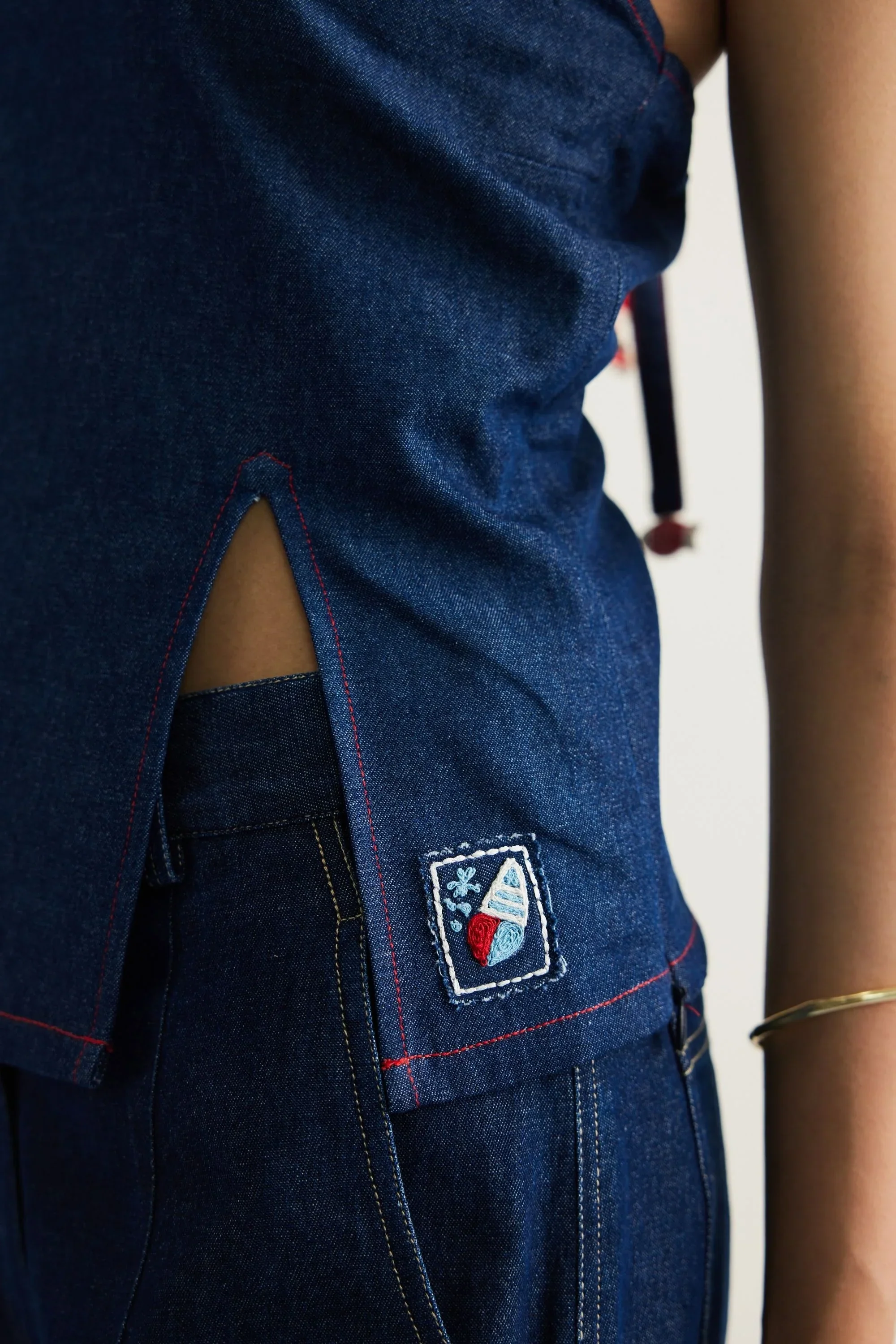 SUI | Deepwater Denim Halter Top - Image 3