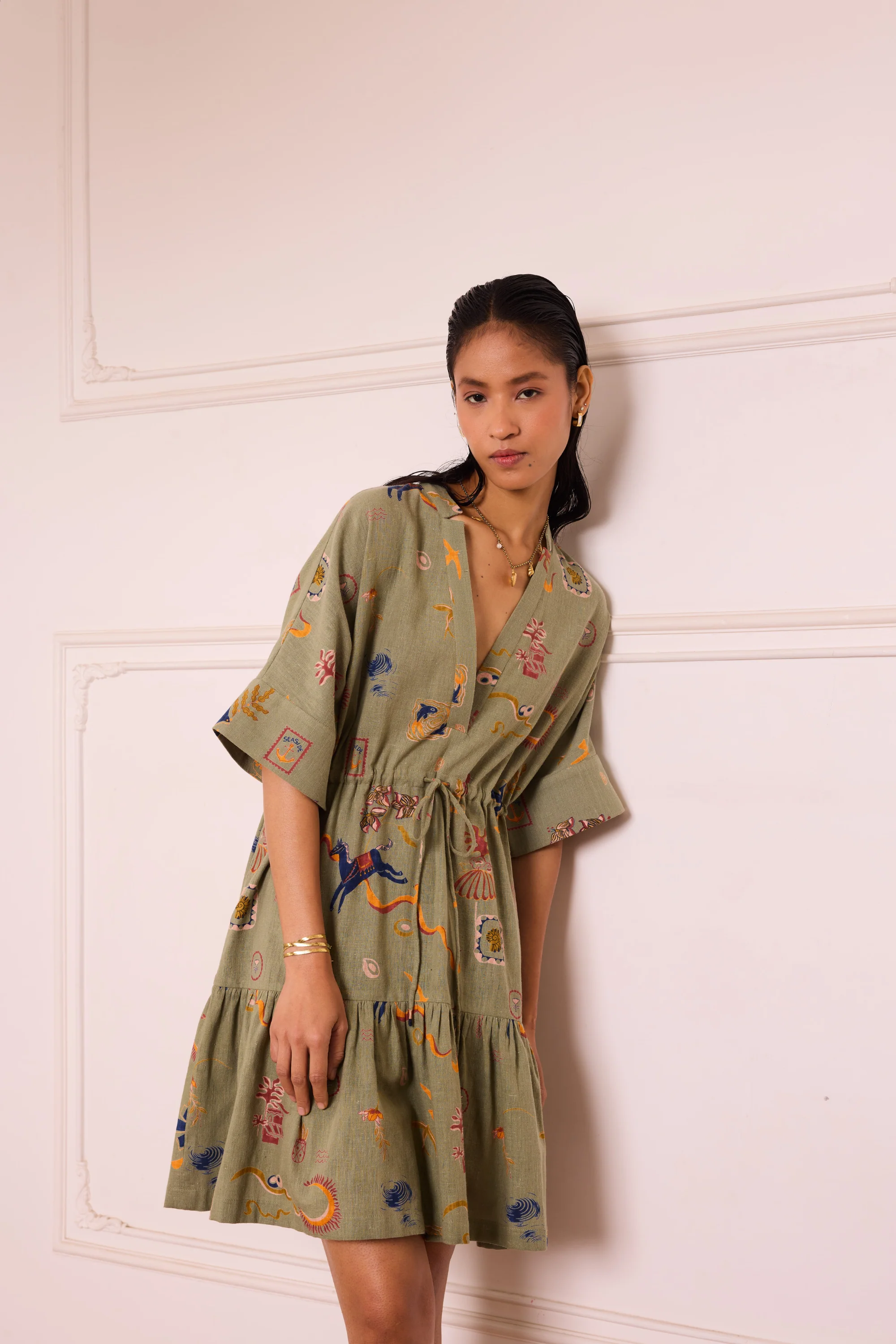 SUI | Seaside Bloom Handspun Handwoven Organic Cotton Dress - Image 3