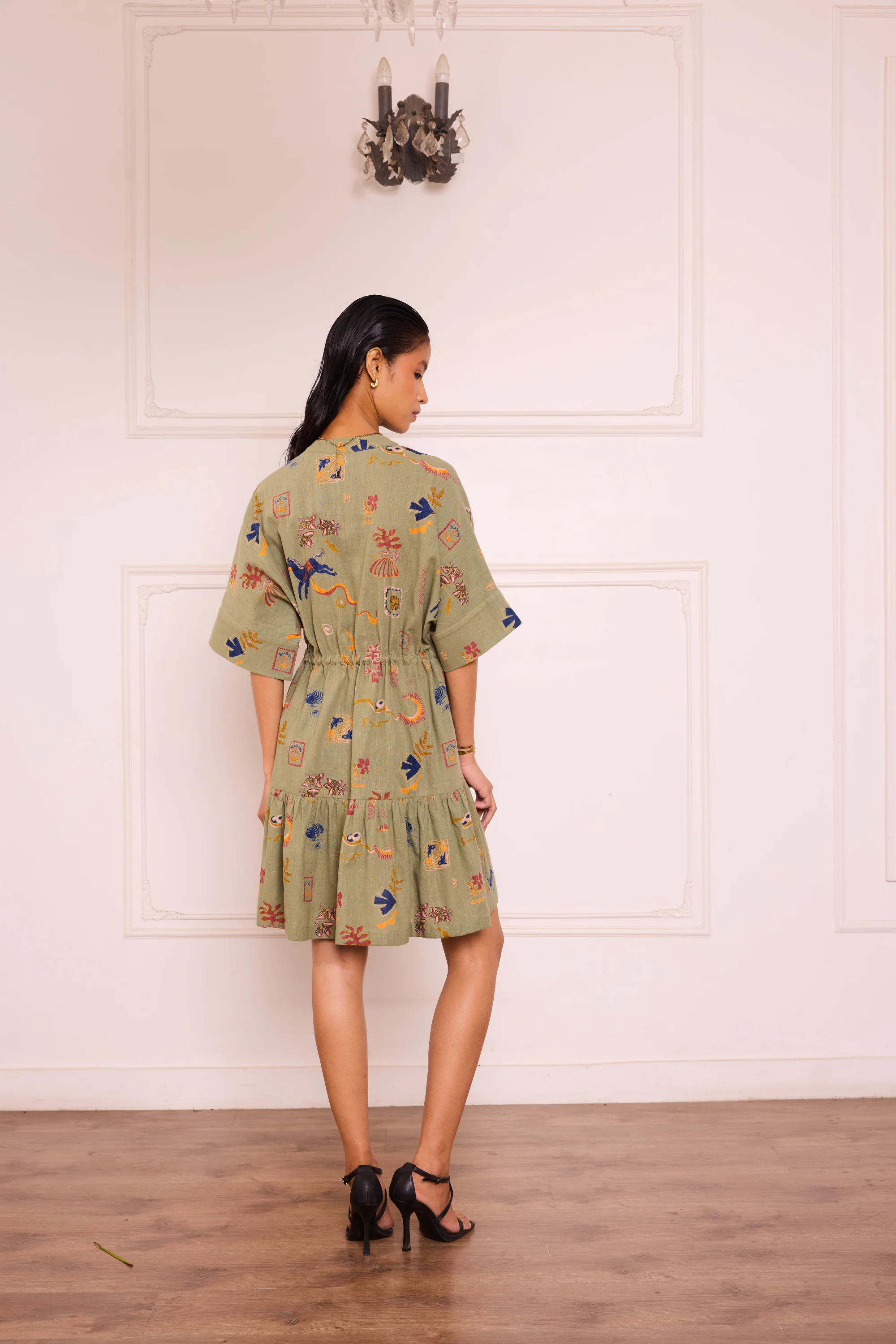 SUI | Seaside Bloom Handspun Handwoven Organic Cotton Dress - Image 4