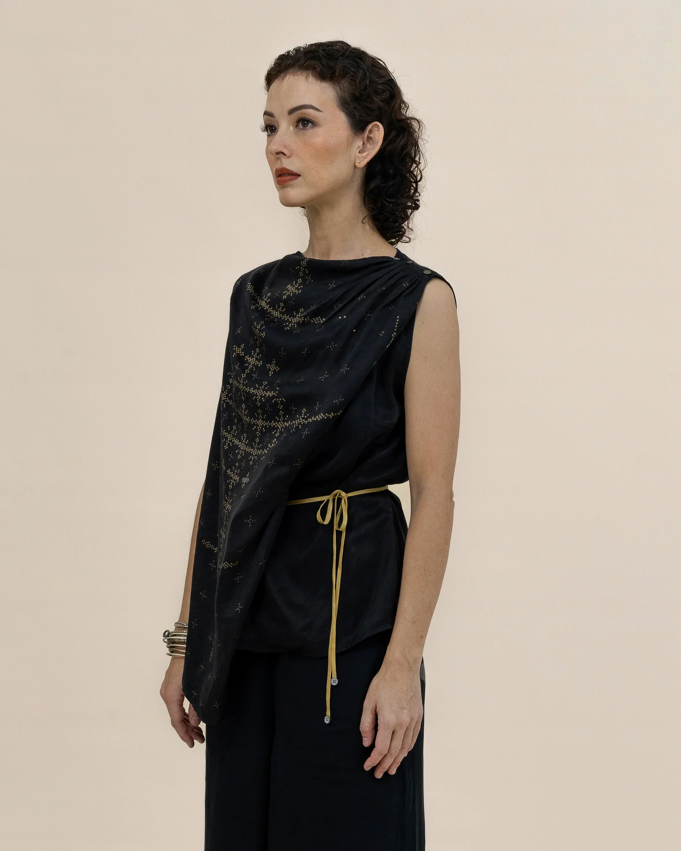 SUKKHA CITTA | ANGKASA - Drapped Ribbon Top - Image 2