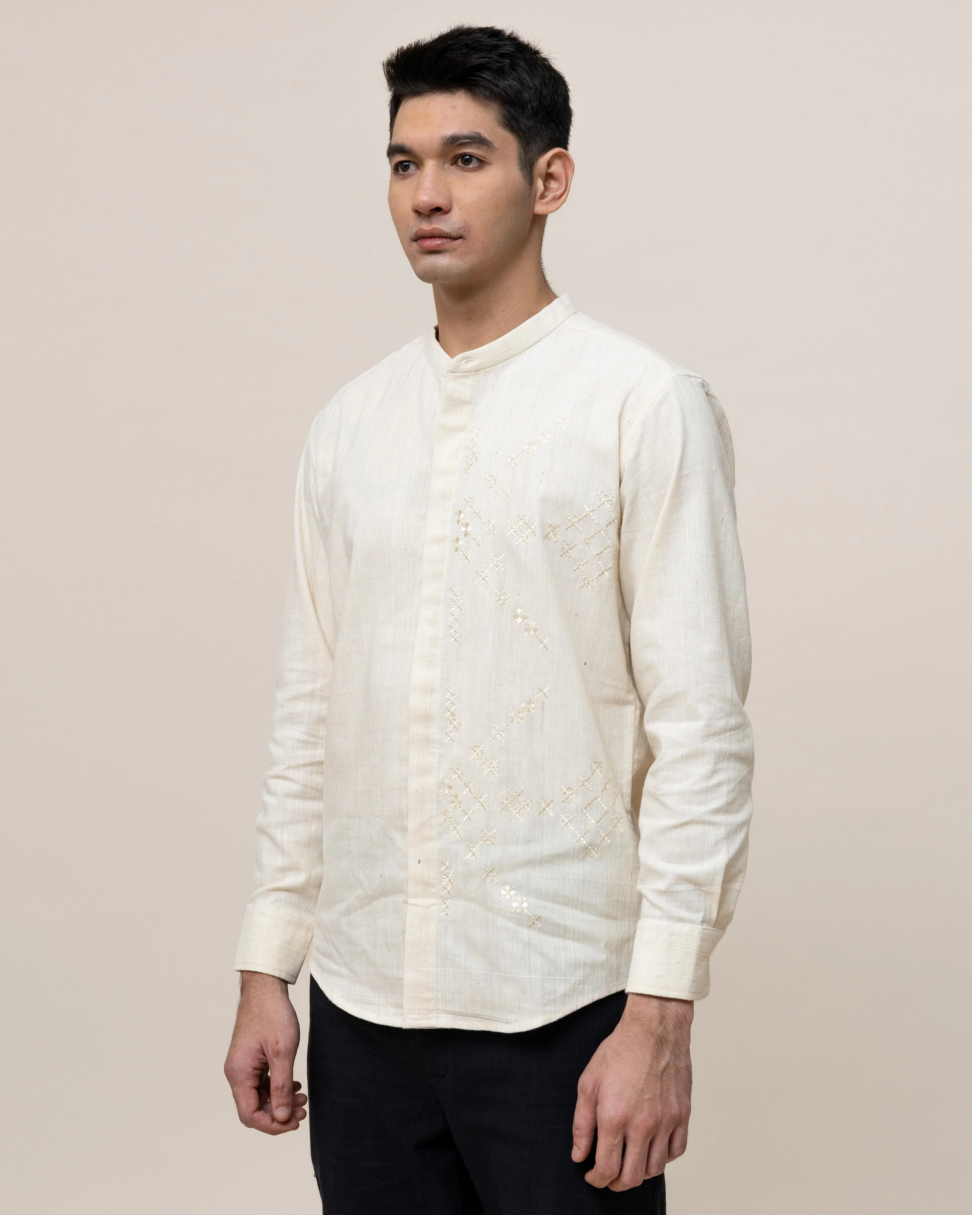 SUKKHA CITTA | KAPAS - Embroidered Fitted Shirt - Image 4