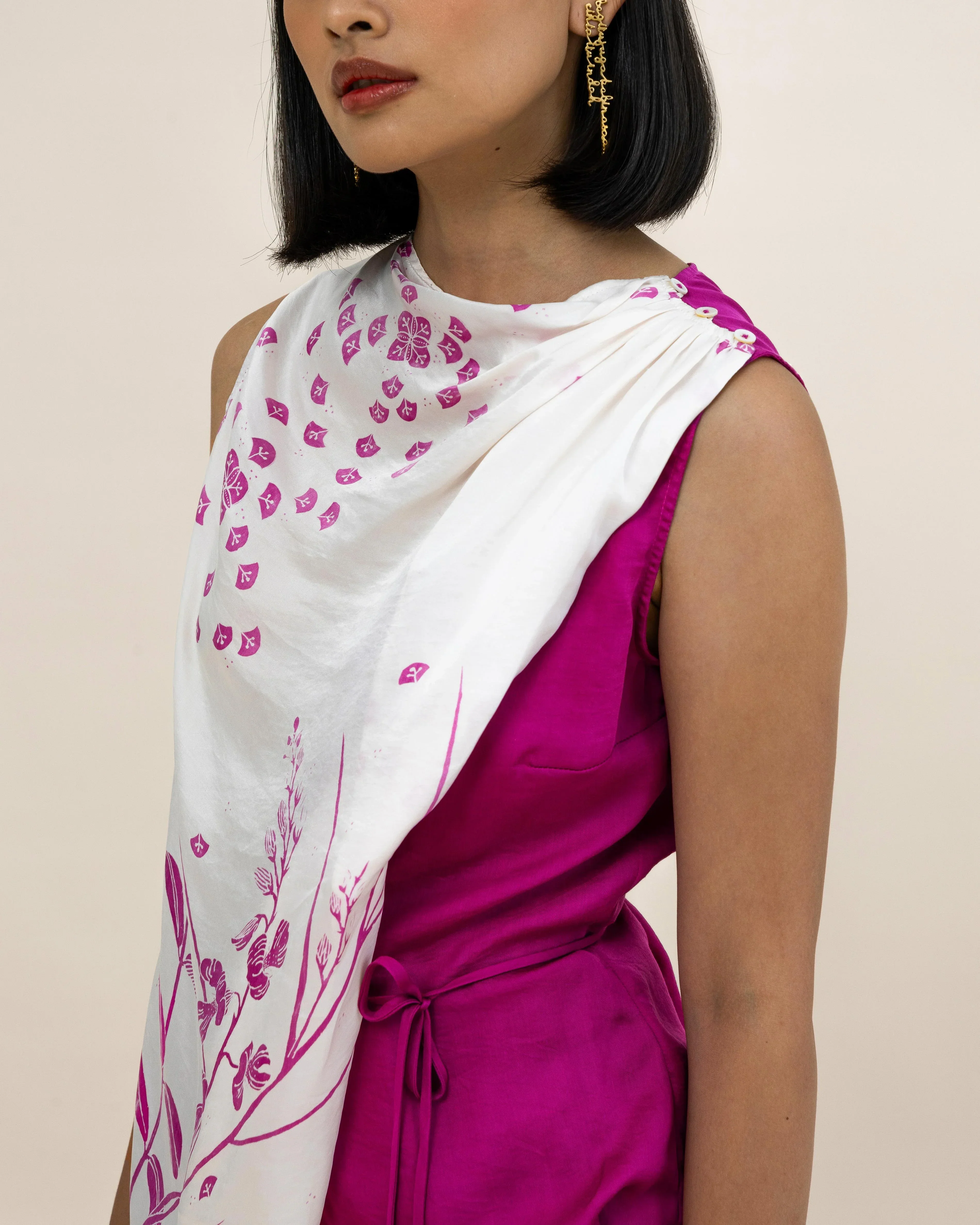 SUKKHA CITTA | KEMBANG - Drapped Ribbon Top - Image 4