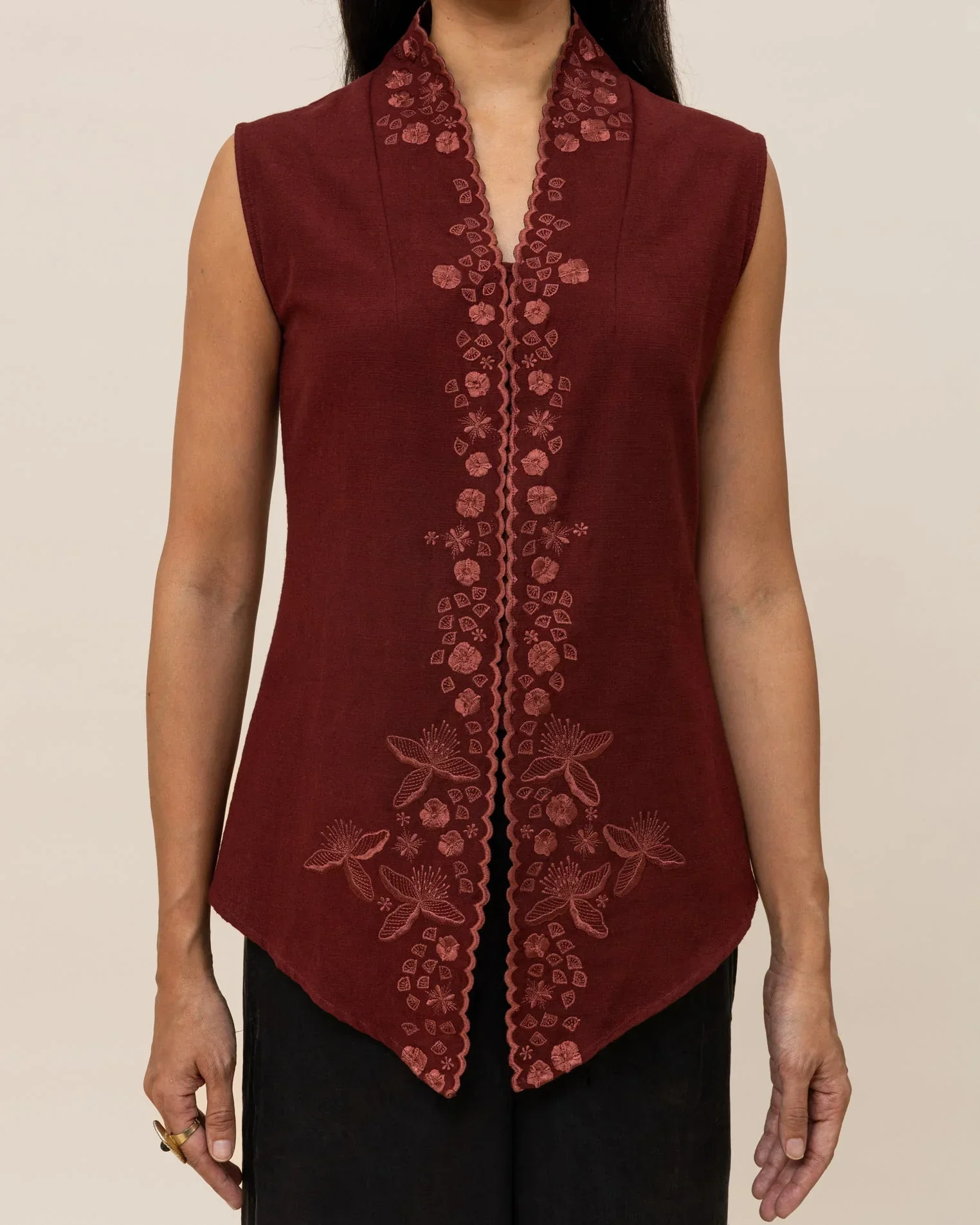 SUKKHA CITTA | KEMBANG - Embroidered Kebaya Vest - Image 3