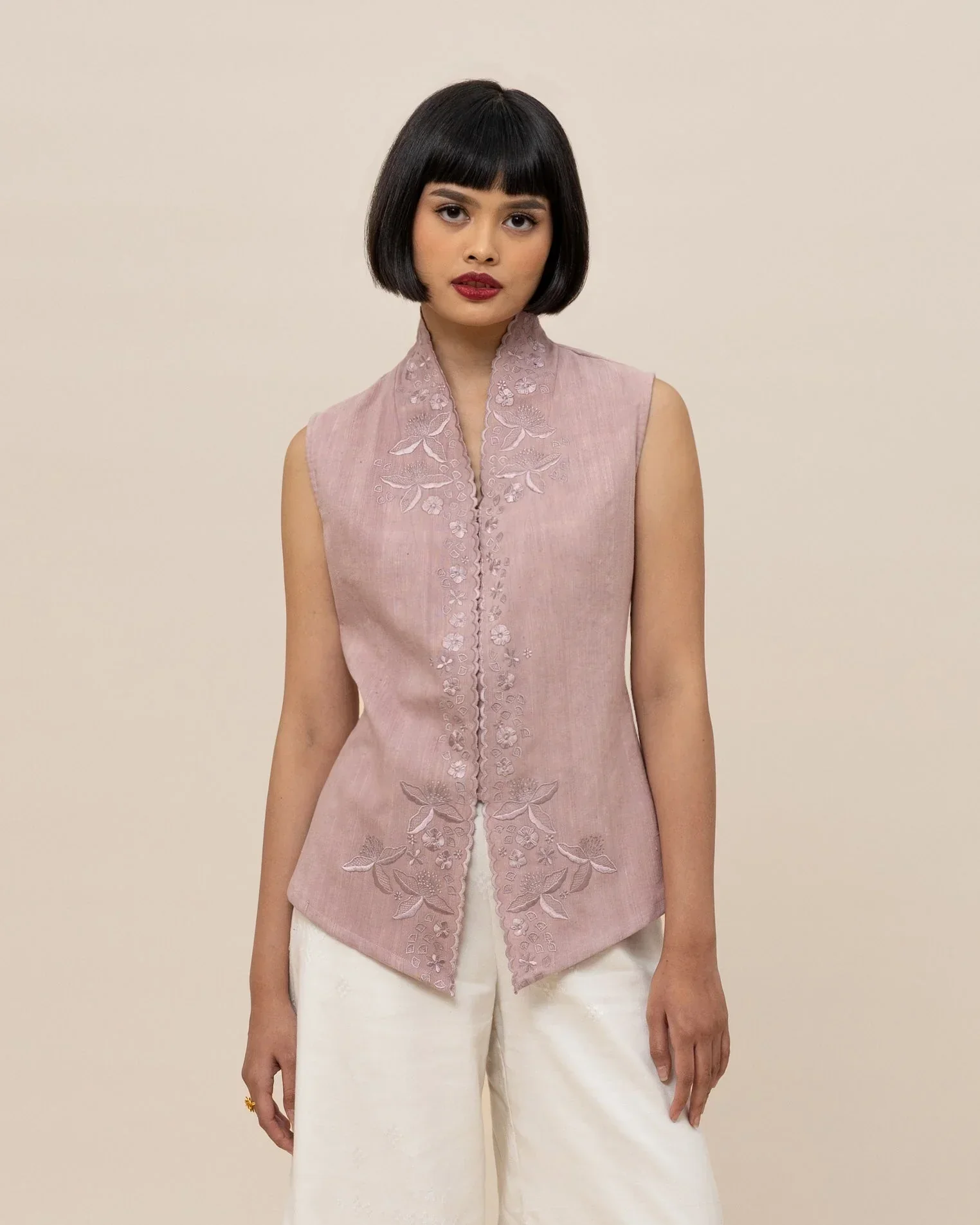 SUKKHA CITTA | KEMBANG - Embroidered Kebaya Vest - Image 5