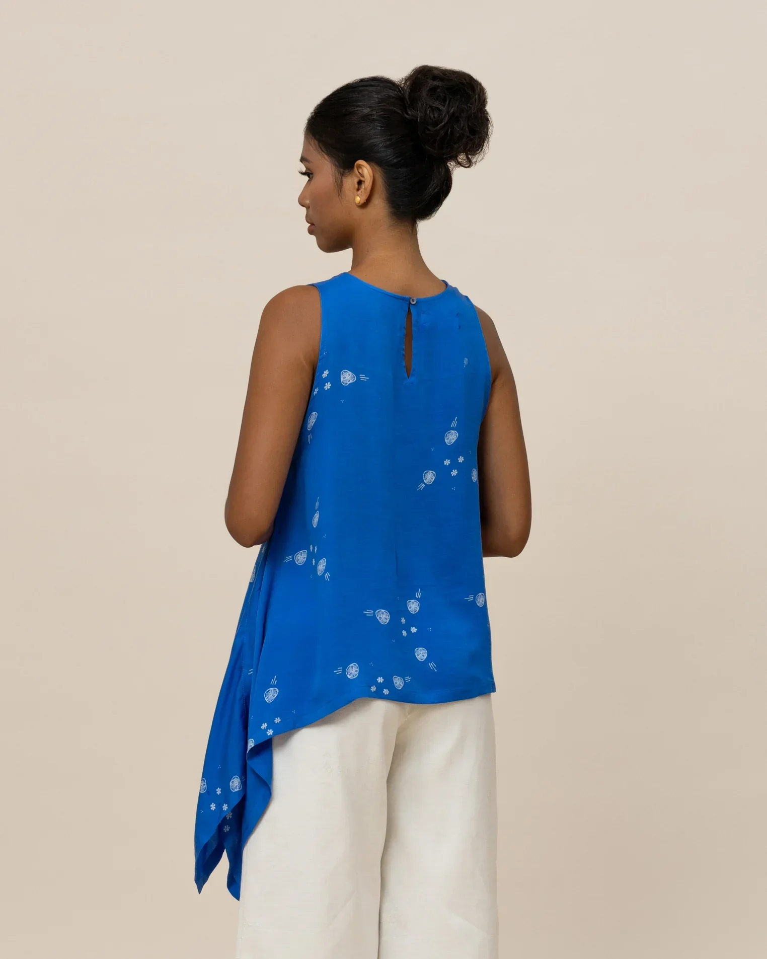 SUKKHA CITTA | SERIBU BUNGA - Asymmetrical Drape Top - Image 4