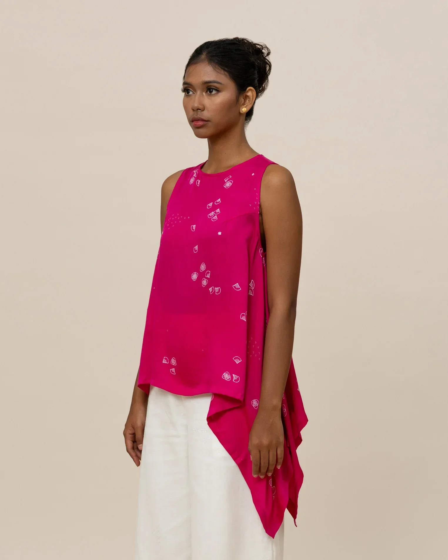 SUKKHA CITTA | SERIBU BUNGA - Asymmetrical Drape Top - Image 6