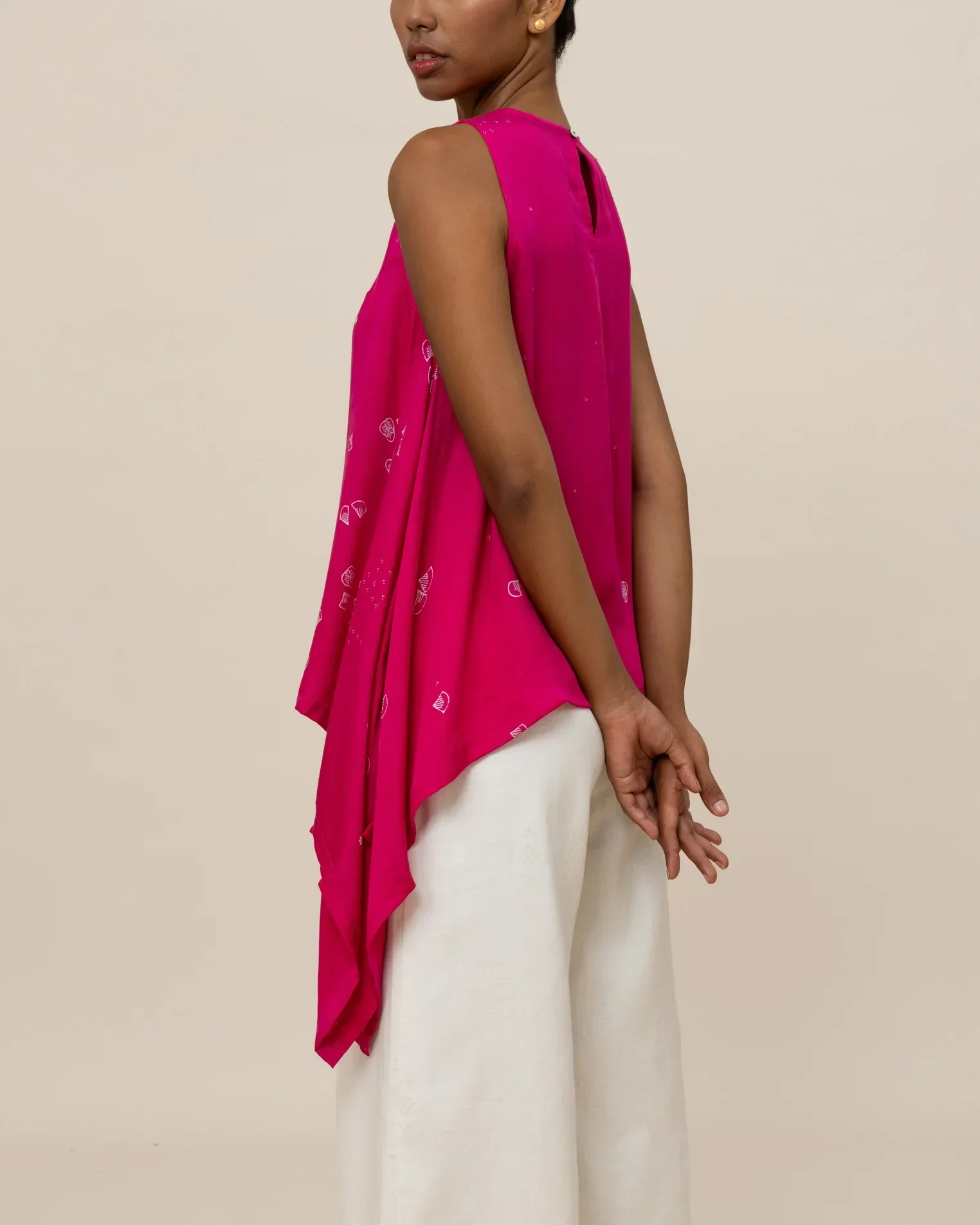 SUKKHA CITTA | SERIBU BUNGA - Asymmetrical Drape Top - Image 8