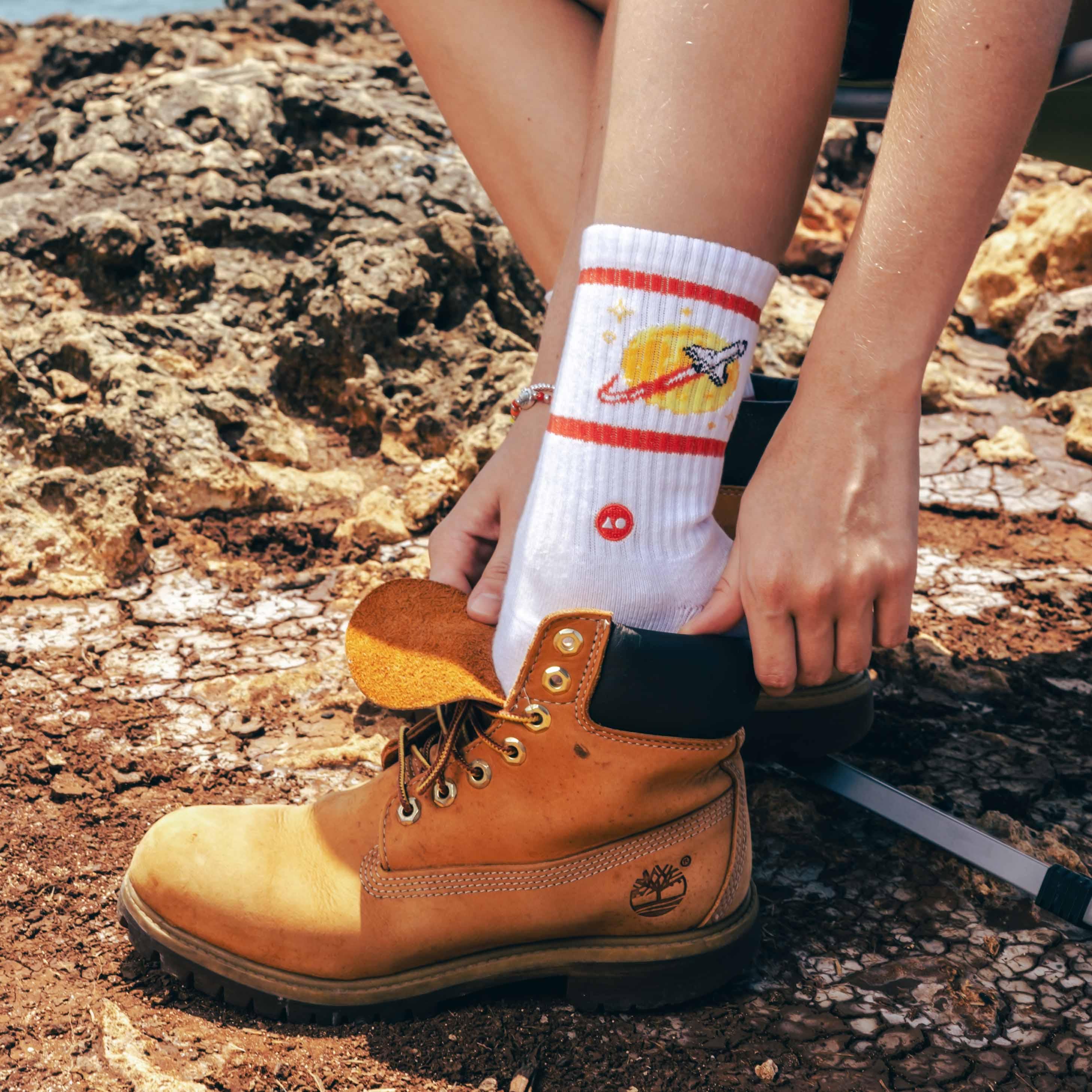 TALKING TOES | Rocket Ship Athletic Sock - Image 4