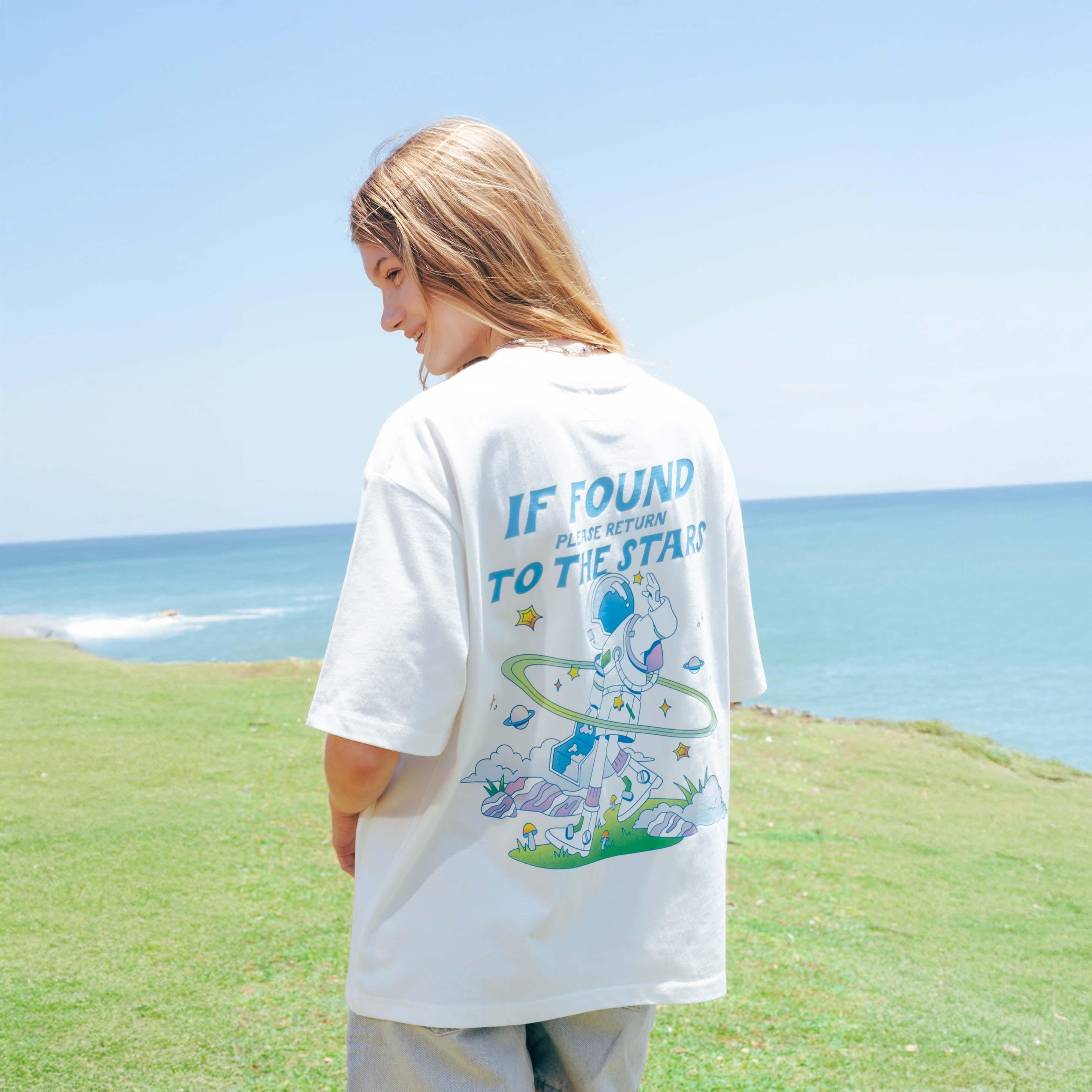 TALKING TOES | Stargazer Oversized Tee - Cream - Image 4
