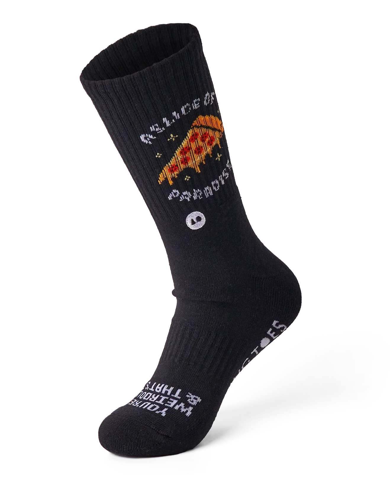 TALKING TOES | Weird Pizza Athletic Sock - Image 2