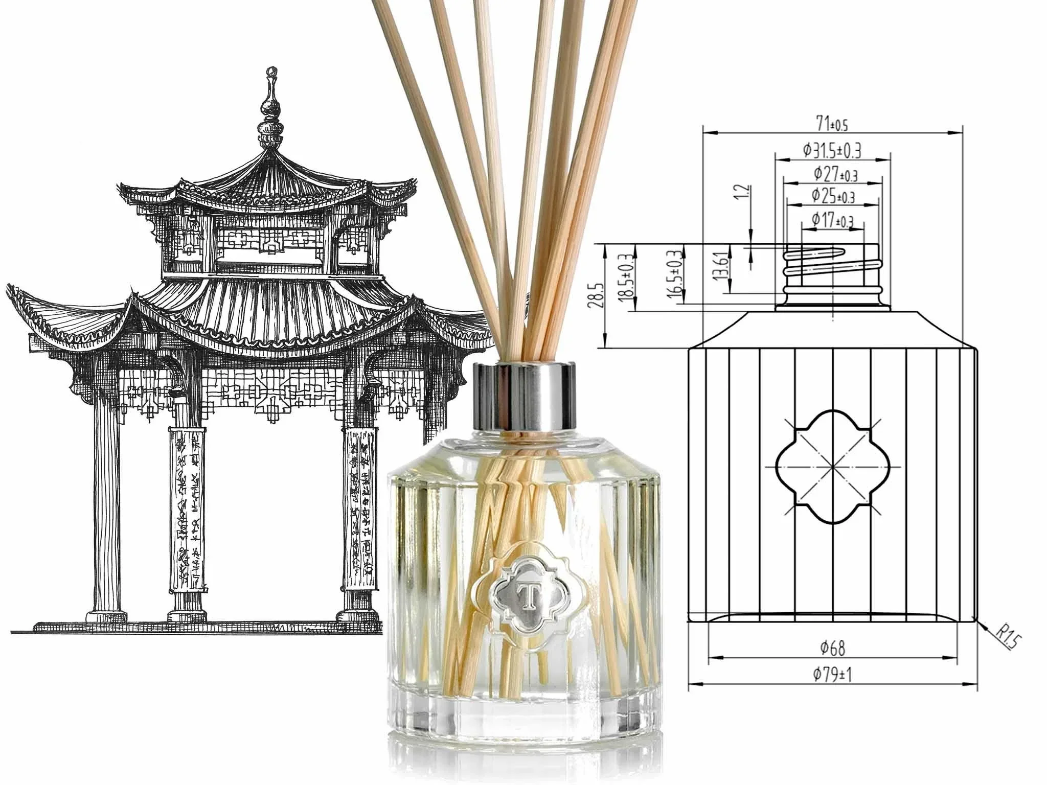 TEMPLE CANDLES | Chinoiserie Candle & Diffuser Gift Box - Image 11