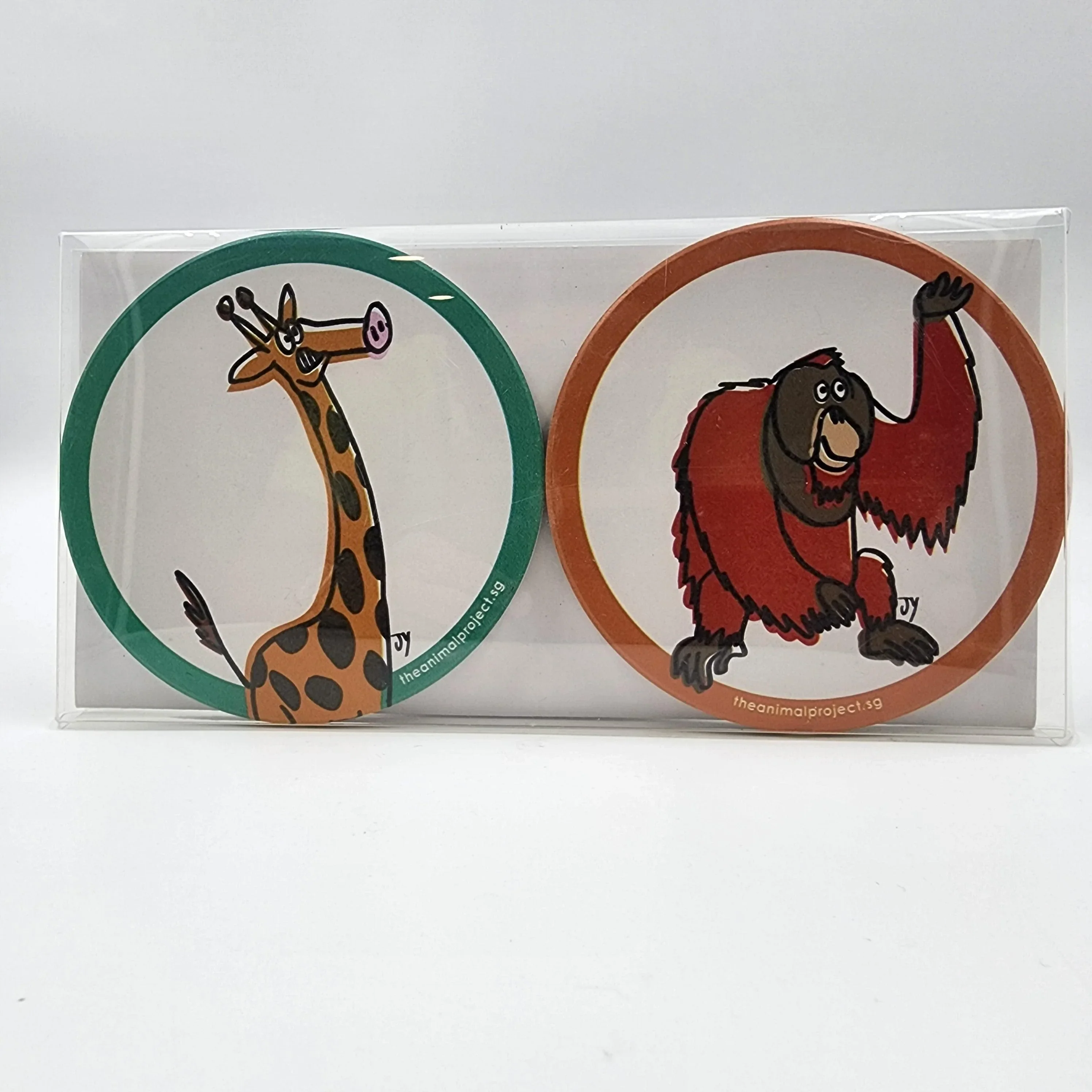 THE ANIMAL PROJECT | Ceramic Coaster (Set of 2) Giraffe & Orang Utan - Image 4