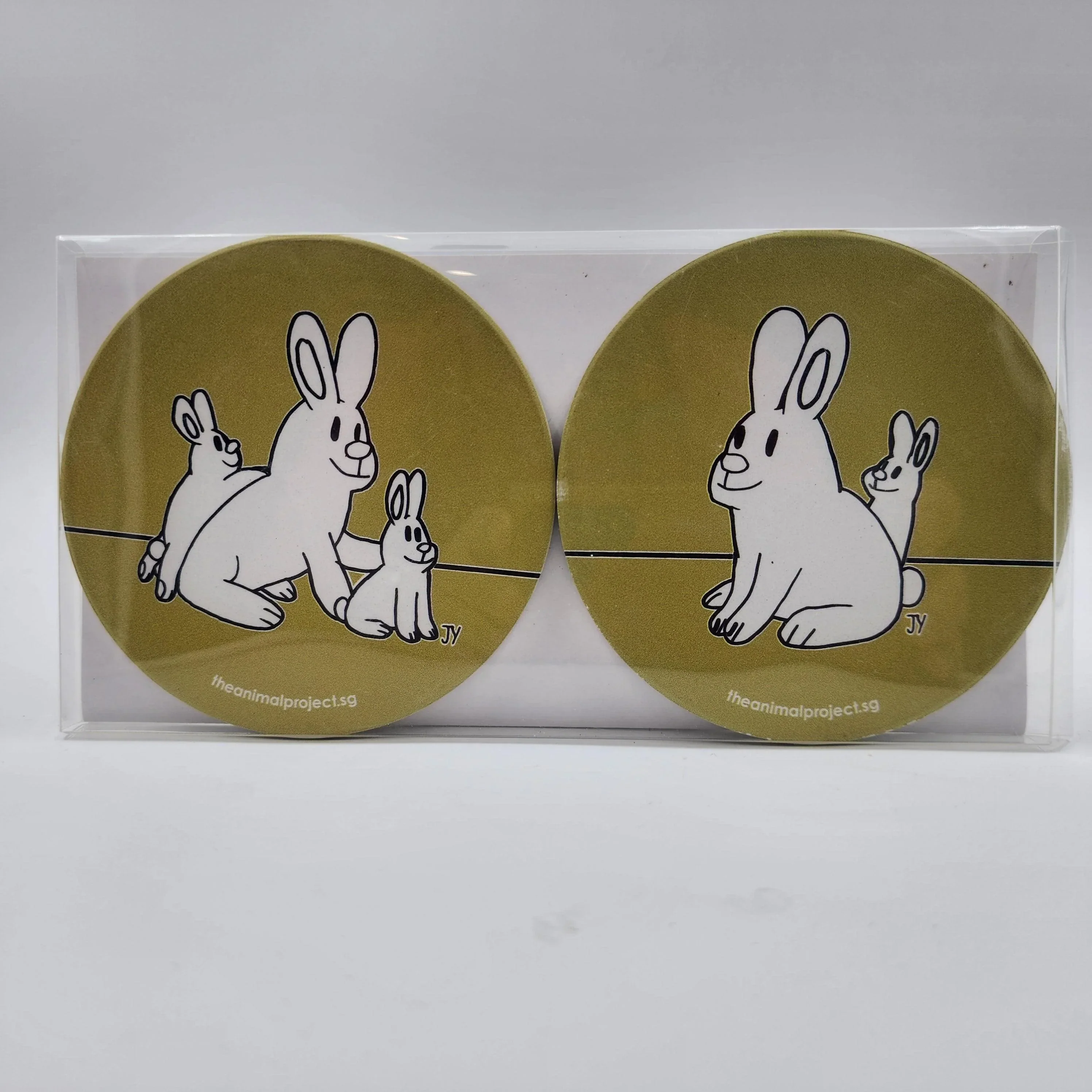 THE ANIMAL PROJECT | Ceramic Coaster (Set of 2) Rabbit - Image 3