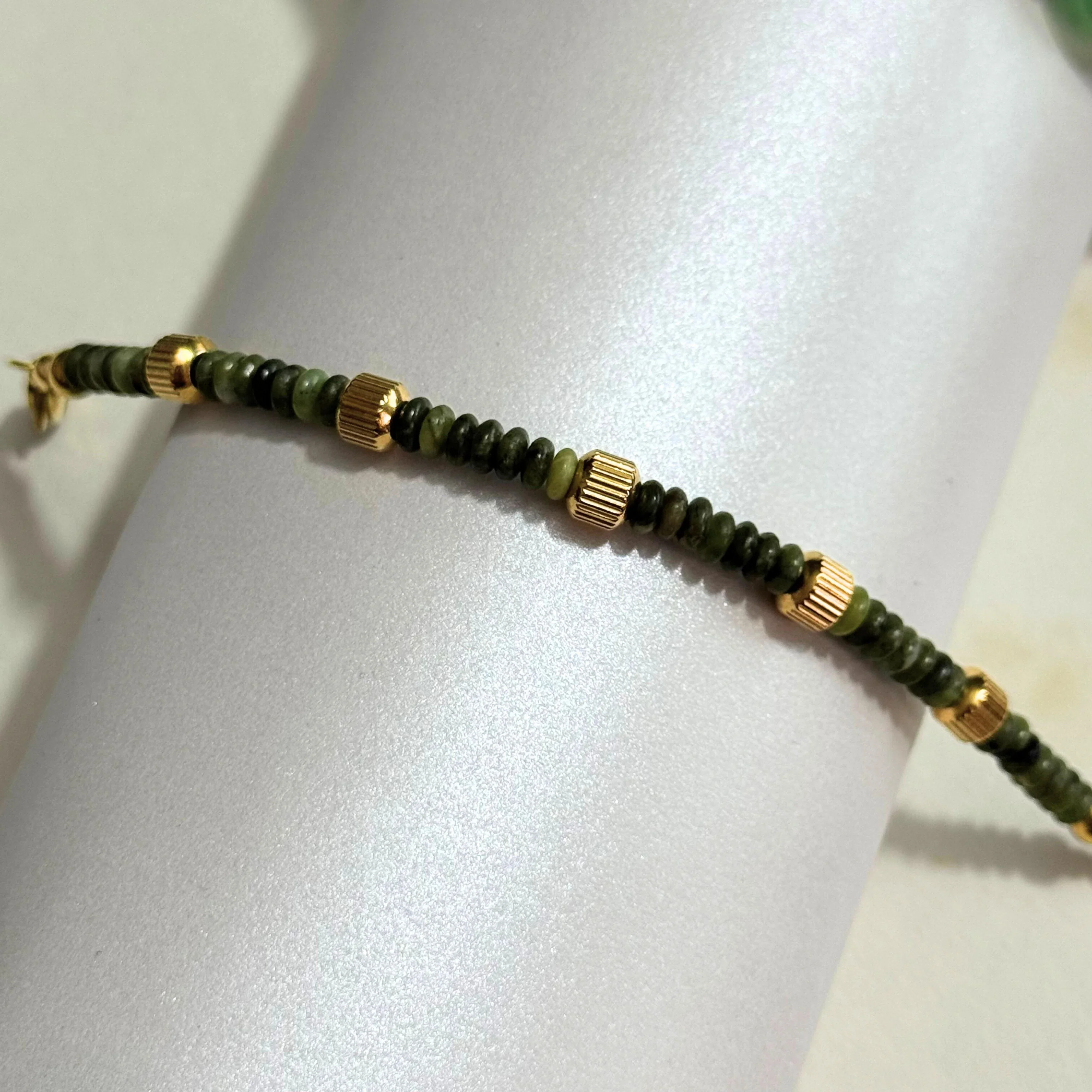 THE ANTECEDENT STORE | B - Abundance & Balance Green Chalcedony With Nephrite Jade Bracelet