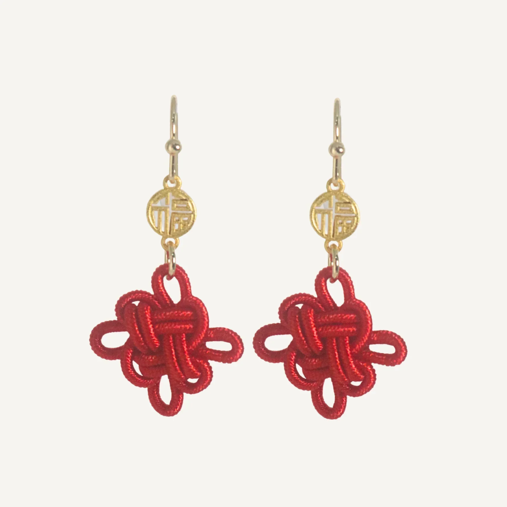 THE ANTECEDANT STORE | E - Blessings Auspicious Knot Earrings S2 (Red)