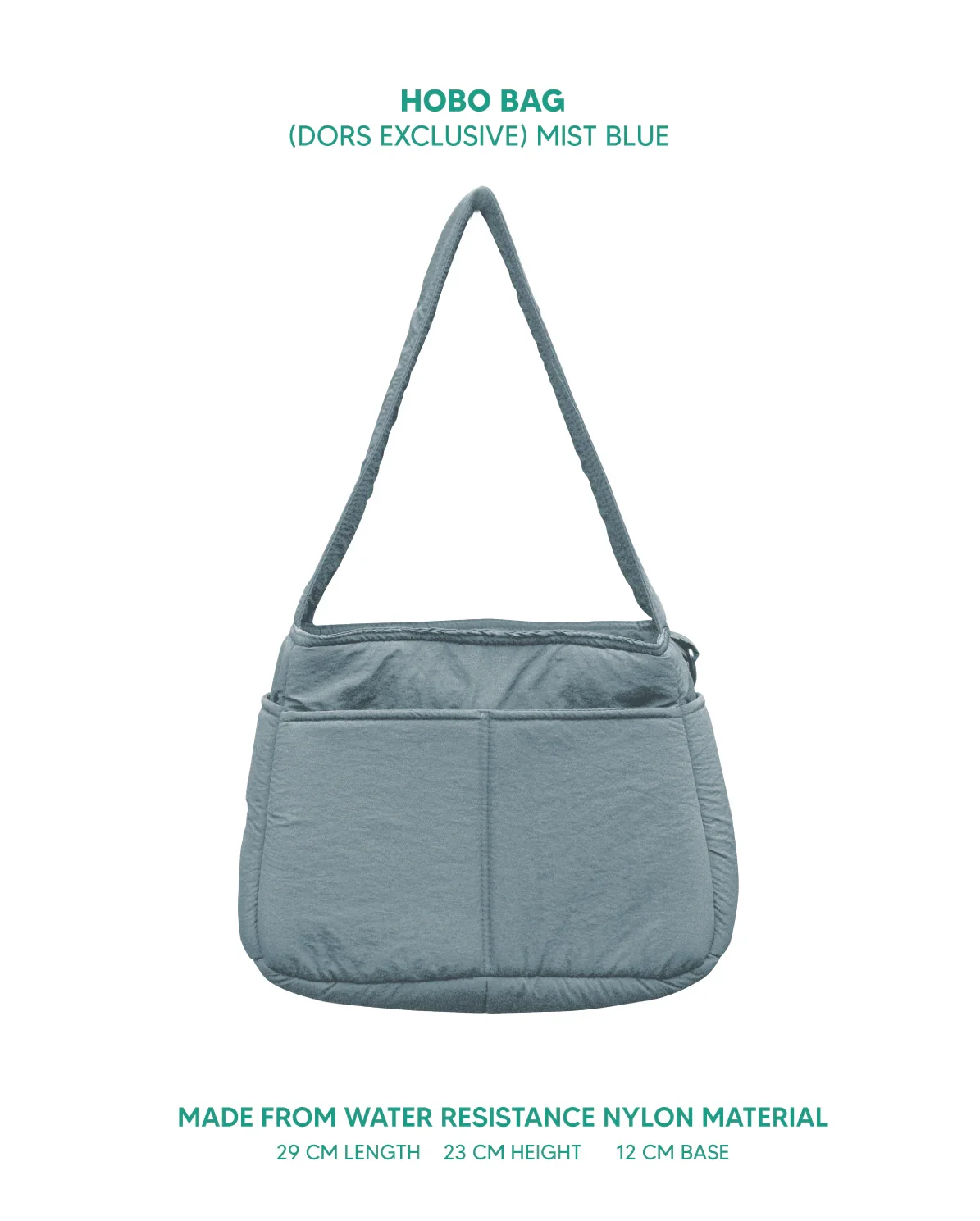 THE EVERYDAY CLUB | Regular Hobo Bag - Mist Blue (DORS Exclusive) - Image 2