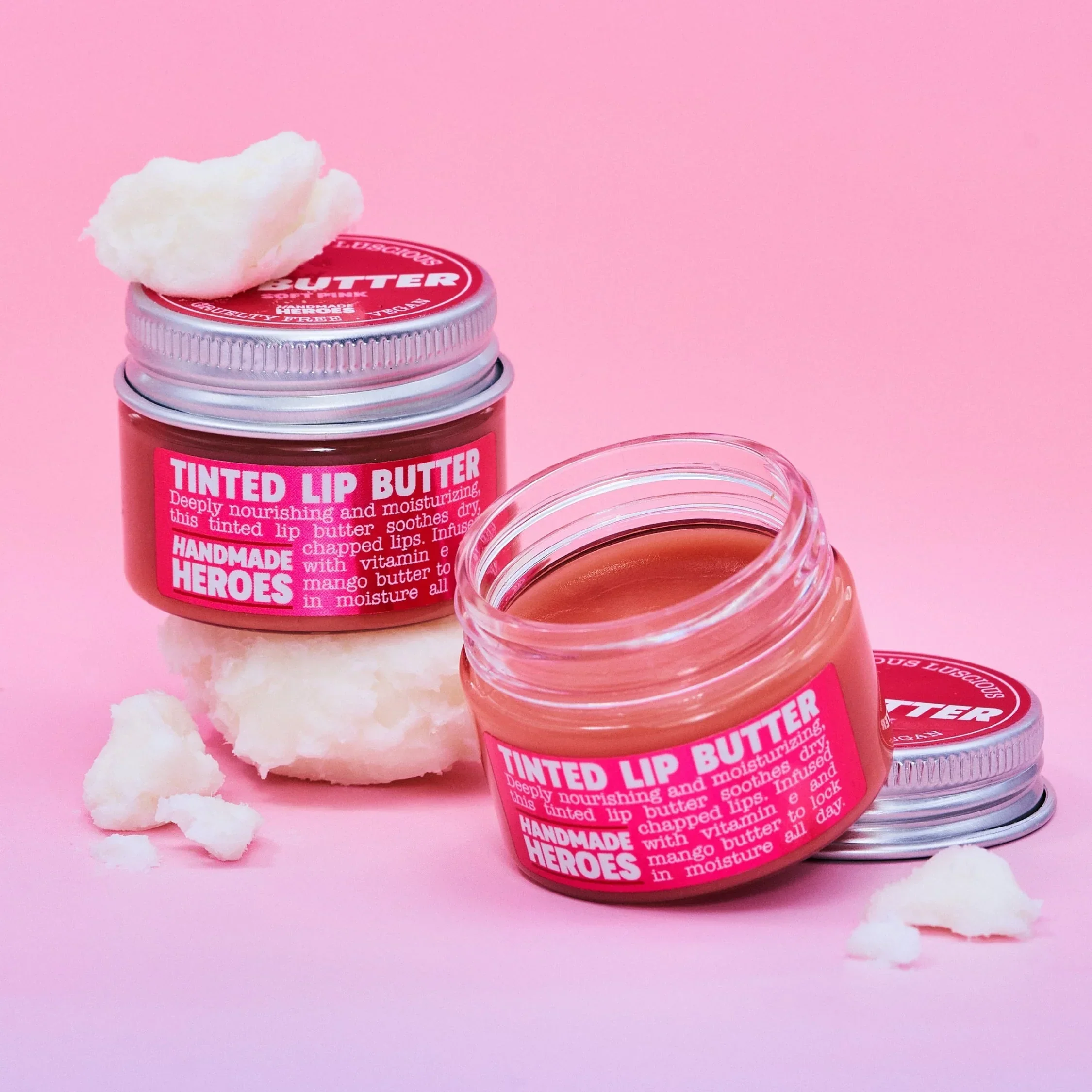 HANDMADE HEROES | Tinted Lip Butter - Soft Pink - Image 2