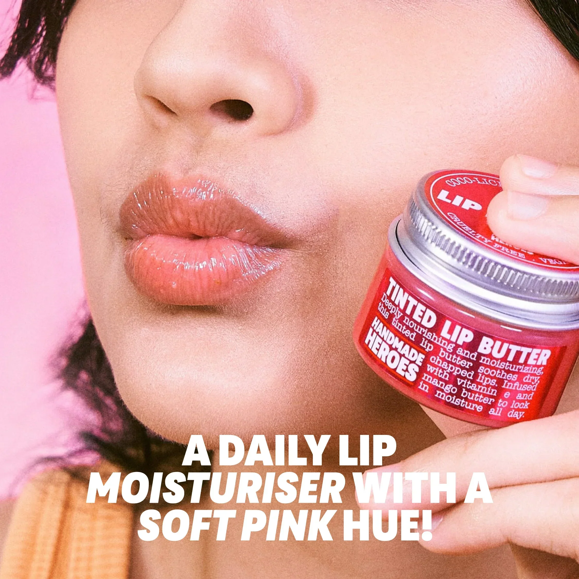 HANDMADE HEROES | Tinted Lip Butter - Soft Pink - Image 3