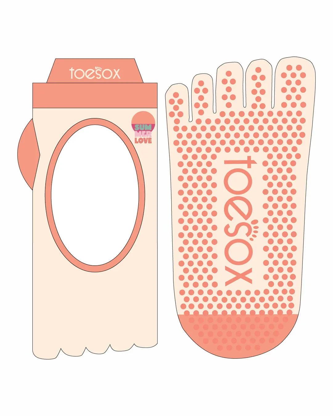 TOESOX | Ultra Fine Knit Bellarina Full Toe - Summer Love - Image 5