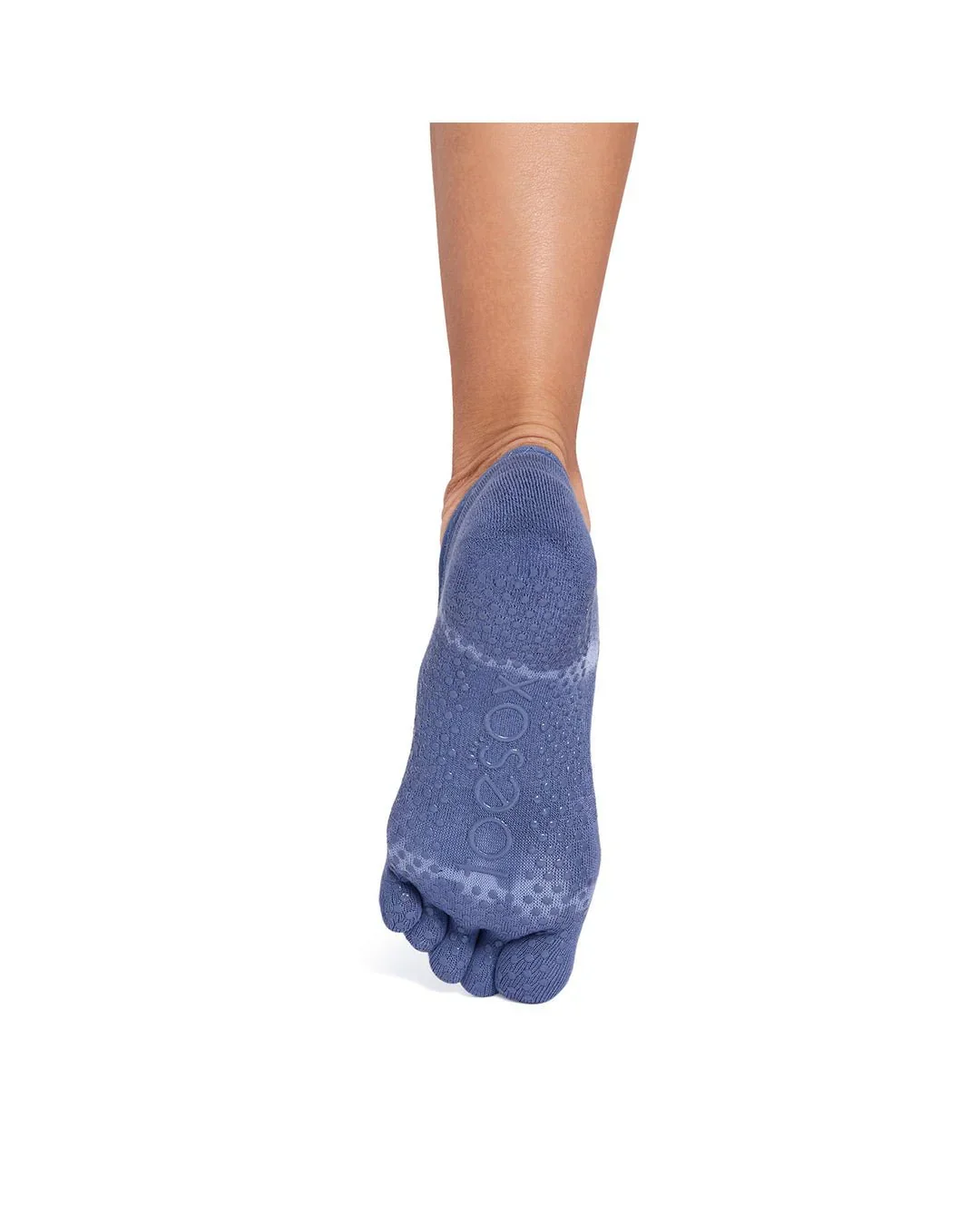 TOESOX | Ultra Fine Knit Elle Full Toe - Soft Blue Tie Dye Stripe - Image 4