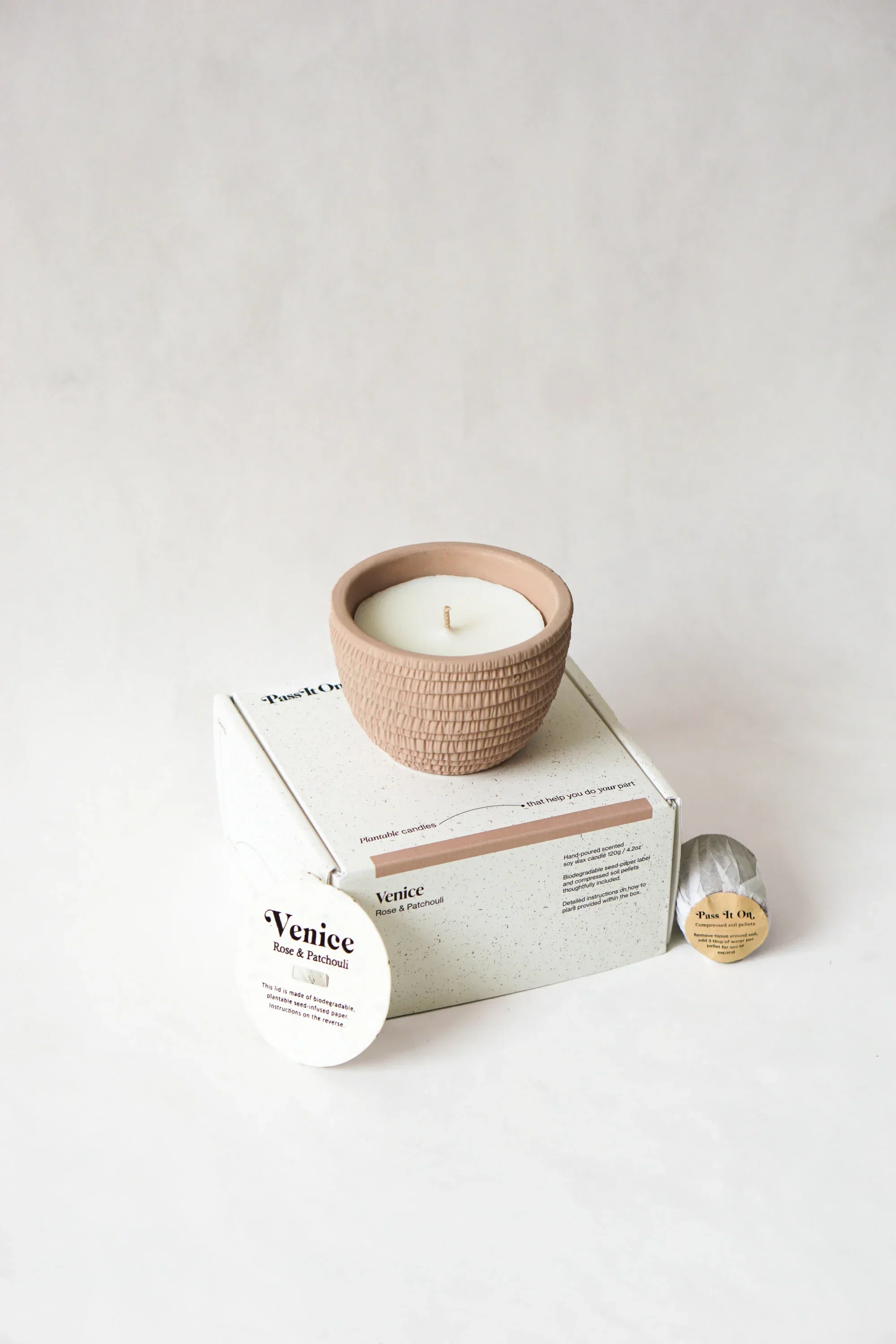 Venice, Rose & Patchouli Plantable Candles