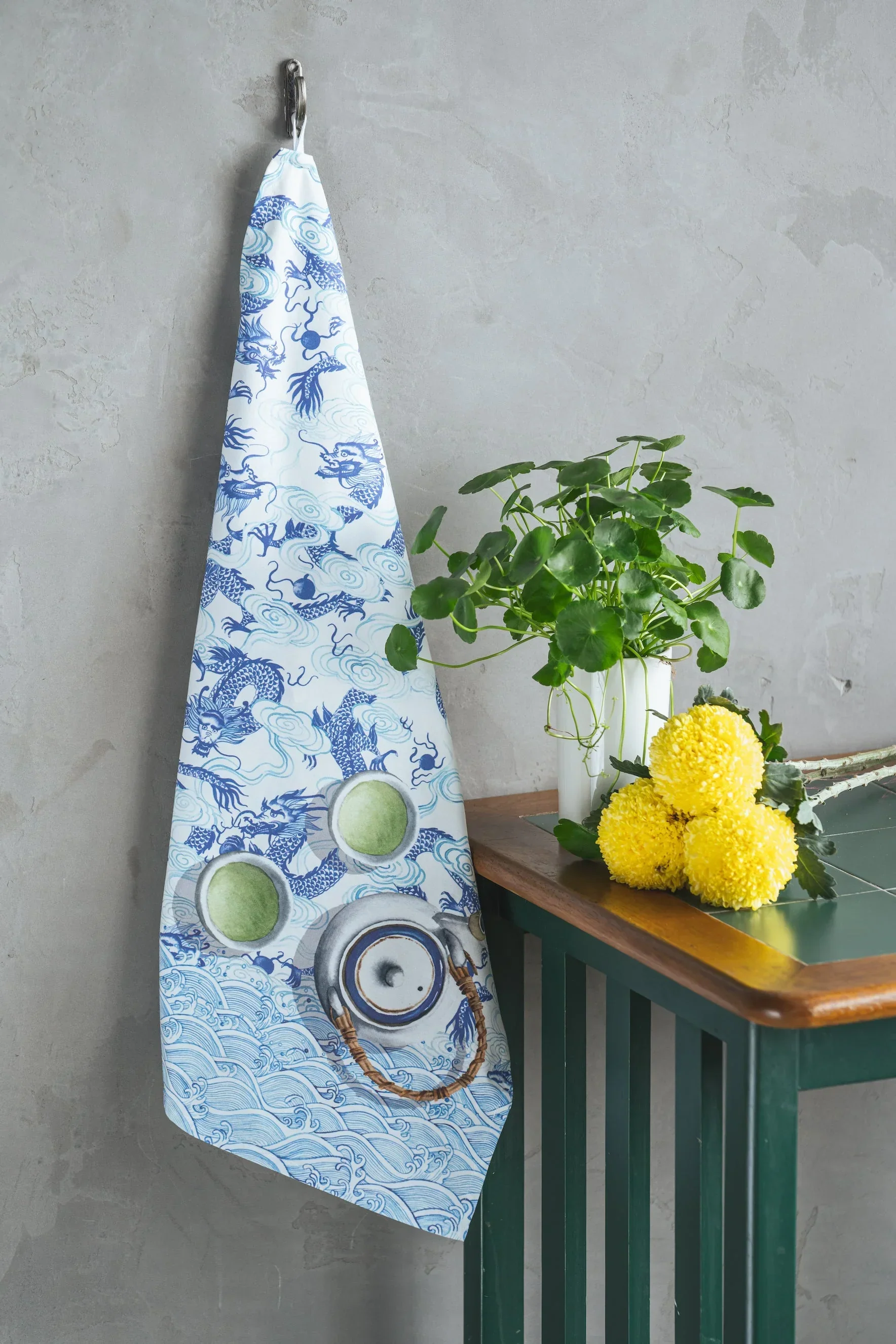 SINGLAPA | White Dragon Tea Towel - Image 2