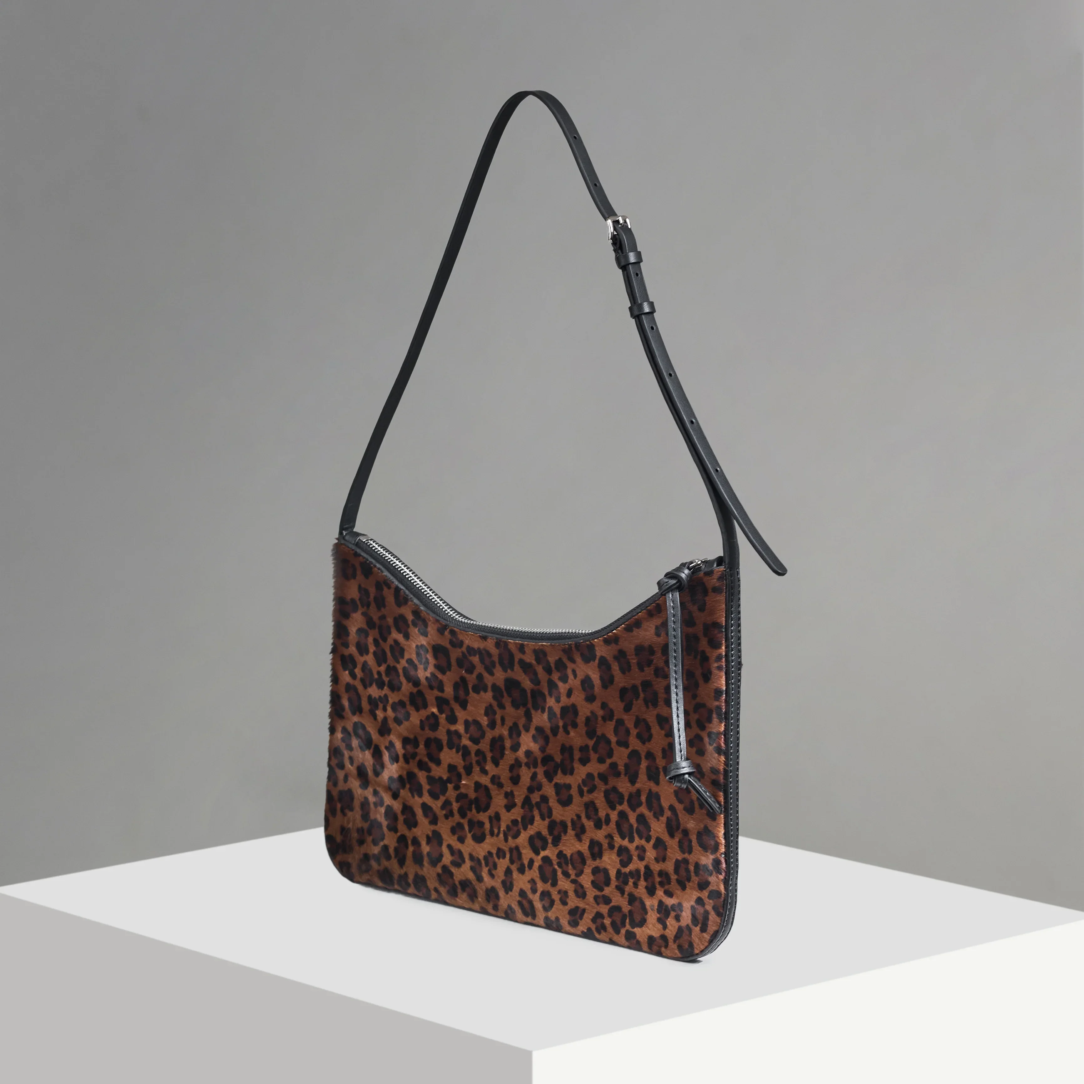 WU HAUS | Veil Leopard Print Calf-Hair Shoulder Bag - Image 2